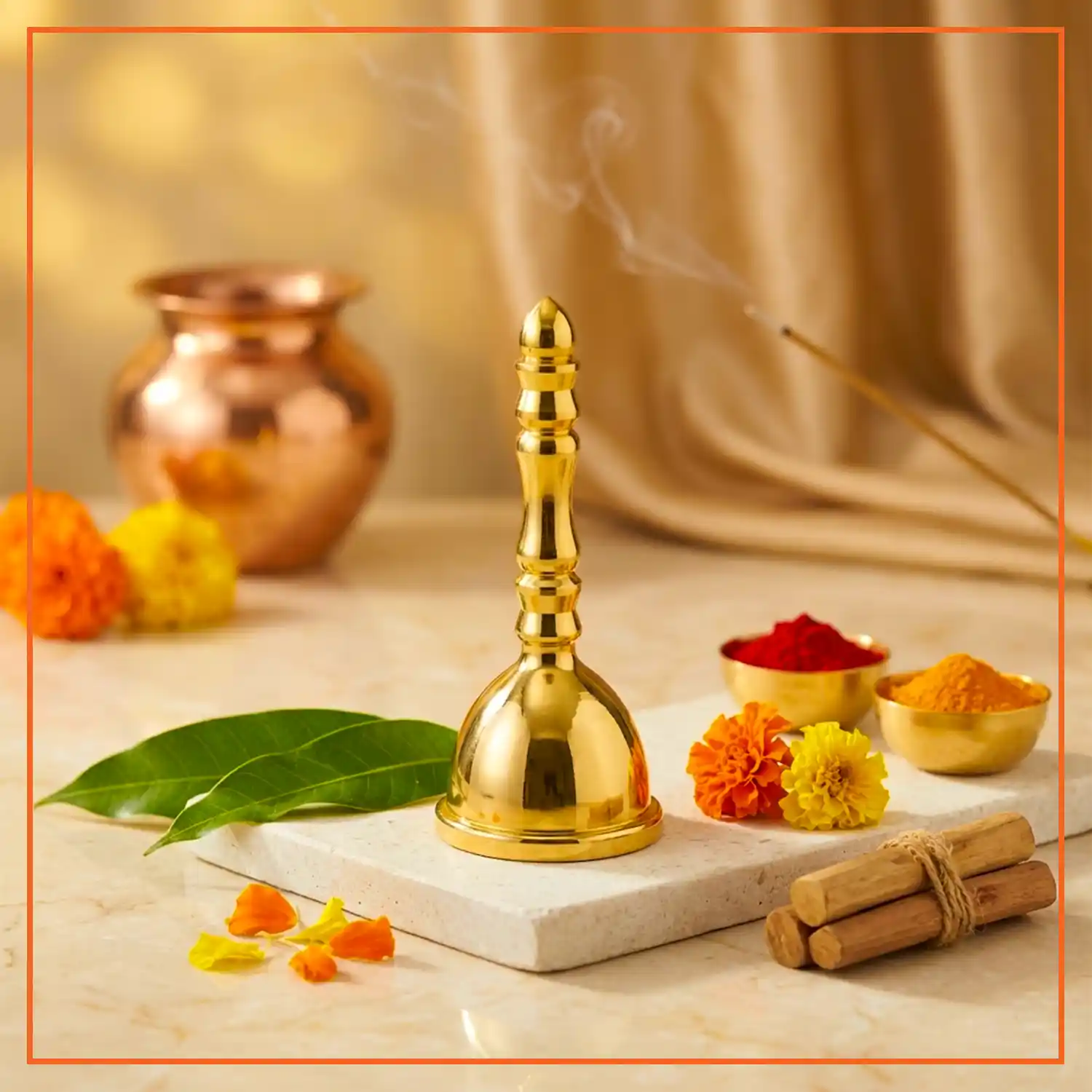Brass Puja Bell | Traditional Brass Ghanta